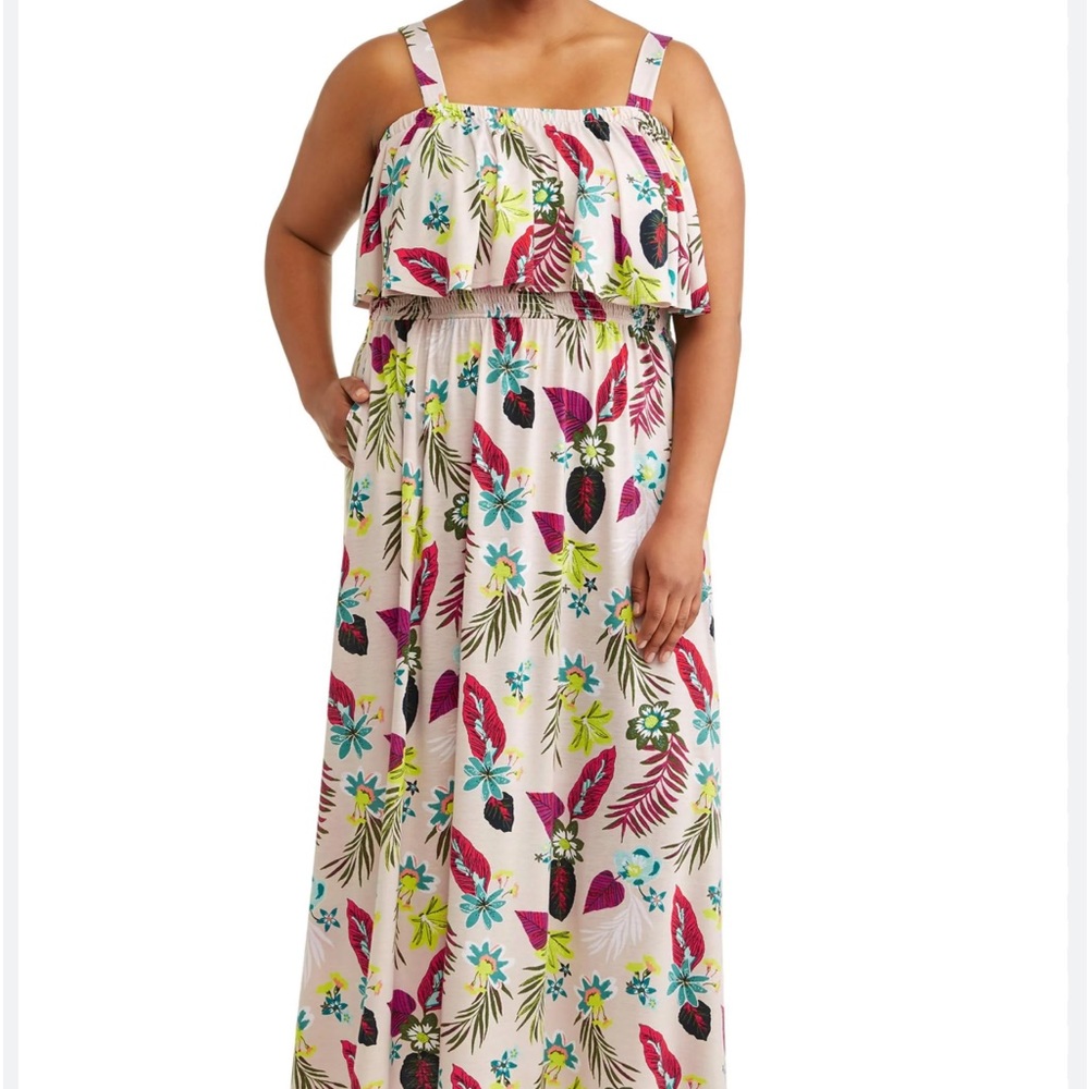 Terra & Sky 1X Floral Maxi Dress